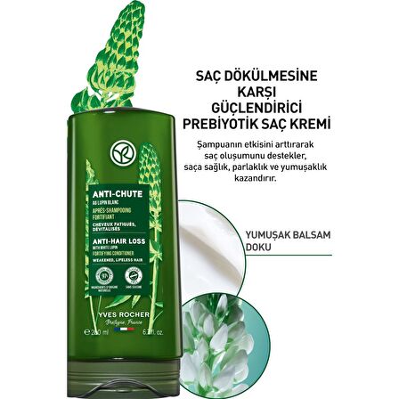 Yves Rocher Saç Dökülmesine Karşı (anti-chute) Güçlendirici Prebiyotik Saç Kremi - Vegan-200 ml- 52694