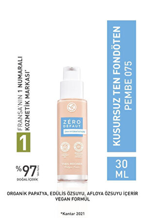 Kusursuz Ten Fondöten-Pembe 075-30 ml + Göz Makyaj Temizleyici 100 ml