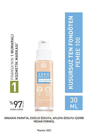 Kusursuz Ten Fondöten-Pembe 100-30 ml + Göz Makyaj Temizleyici 100 ml