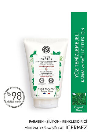 Pure Menthe Peeling Etkili Prebiyotik Yüz Yıkama Jeli-125ML / Şampuan Masaj Fırçası Hediyeli