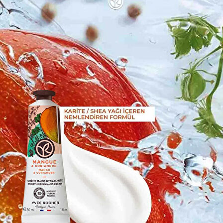 Yves Rocher Mangue Canlandırıcı Mango Kişniş Nemlendirici El Kremi 30 ml