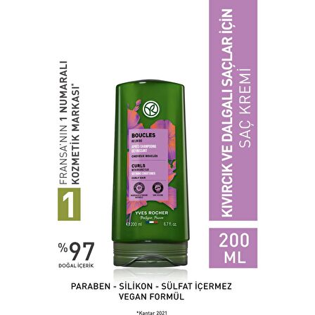 Yves Rocher Kıvırcık ve Dalgalı Saçlar İçin (Boucle) Bukle Belirginleştirici Saç Kremi - Vegan-200 ml 92620