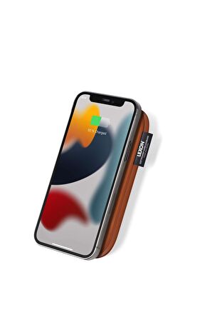 Lexon Softpower Wirelessbank Kablosuz Şarj Cihazı & Powerbank - Kahverengi
