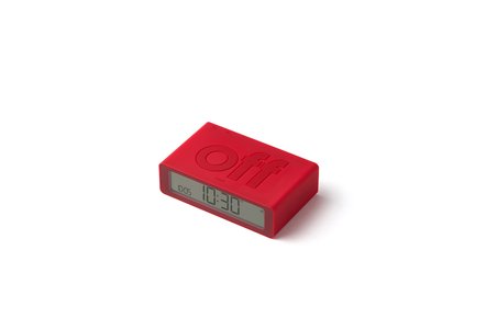Lexon Flip Mini Şarj Edilebilir Alarm Saat Açık Kırmızı