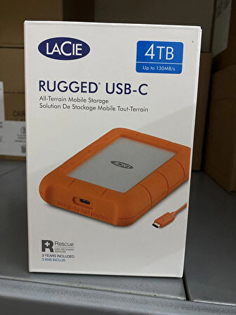 Lacie Rugged Mini 4TB 2.5" USB-C (USB 3.1) STFR4000400 Taşınabilir Disk 
