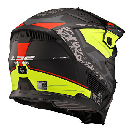 LS2 DRIFTER DEVOR MAT SİYAH-NEON SARI KASK