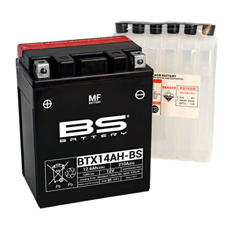 BS BATTERY BTX14AH-BS Motosiklet Aküsü