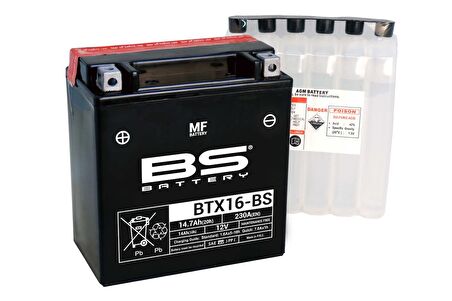 BS BATTERY BTX16-BS Motosiklet Aküsü