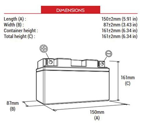 BS BATTERY BTX20CH-BS Motosiklet Aküsü 300616