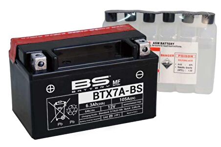 BS BATTERY BTX7A-BS MOTOSİKLET AKÜ