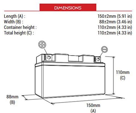 BS BATTERY BTZ14S (SLA) MOTOSİKLET AKÜ