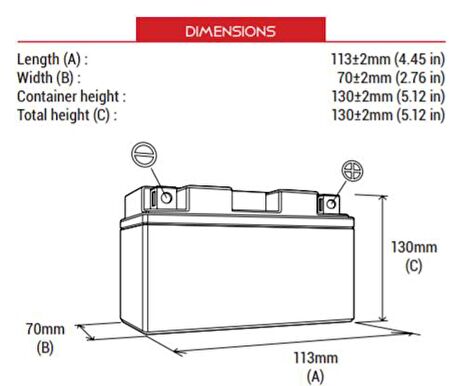 BS BATTERY BTX7A-SLA Motosiklet Aküsü SLA Tipi