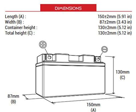 BS BATTERY BTX12-SLA Motosiklet Aküsü SLA Tipi