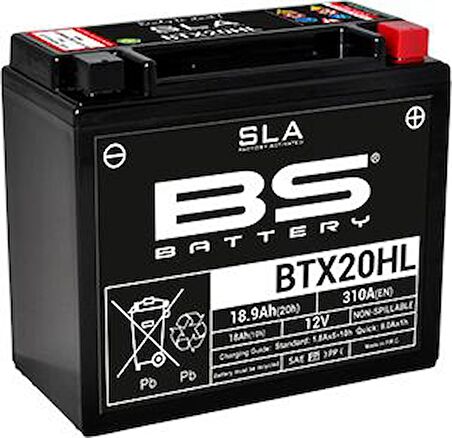BS BATTERY BTX20HL (SLA) MOTOSİKLET AKÜ