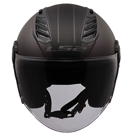 LS2 AIRFLOW 2 COVER MAT SİYAH-GRİ KASK