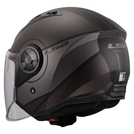 LS2 AIRFLOW 2 COVER MAT SİYAH-GRİ KASK