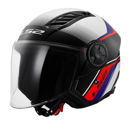 LS2 AIRFLOW 2 RUSH BEYAZ-MAVİ-KIRMIZI AÇIK KASK