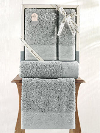 Cotton Jakarlı Novra Havlu Takımı 50x90