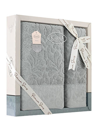Cotton Jakarlı Novra Havlu Takımı 50x90