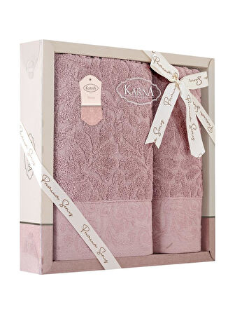 Cotton Jakarlı Novra Havlu Takımı 50x90