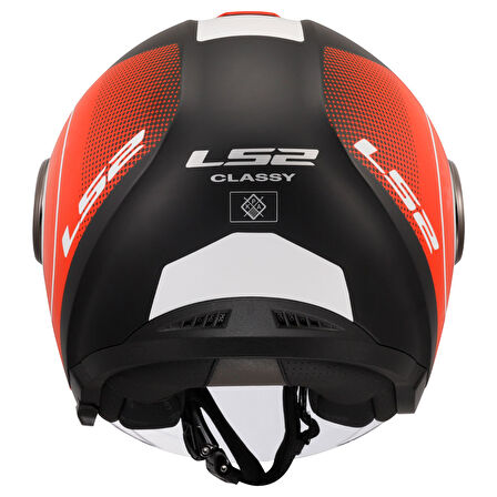 LS2 CLASSY DISKO MAT SİYAH-KIRMIZI-BEYAZ KASK