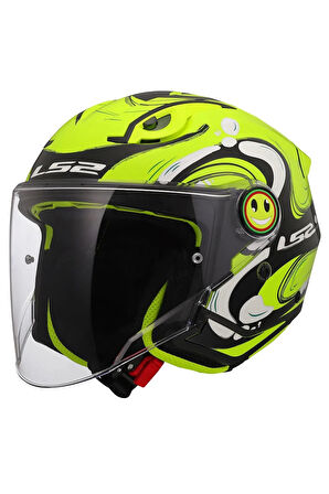 LS2 FUNNY 2 GLUP NEON SARI ÇOCUK KASK - LS2 - FUNNY 2 GLUP - NEON SARI  - S
