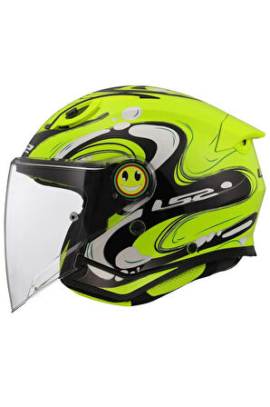 LS2 FUNNY 2 GLUP NEON SARI ÇOCUK KASK - LS2 - FUNNY 2 GLUP - NEON SARI  - S