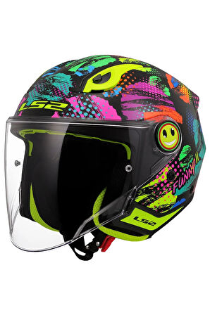 LS2 FUNNY 2 JOY SİYAH ÇOCUK KASK - LS2 - FUNNY 2 JOY - SİYAH - S