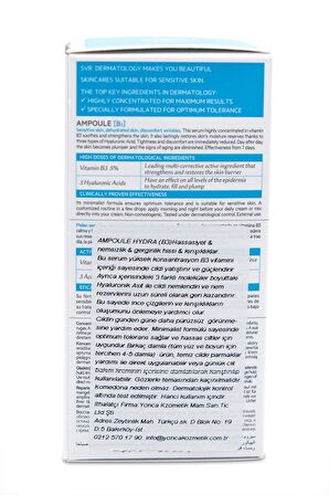 SVR B3 Ampoule Hydra Yaşlanma Karşıtı Kolajen 30 Yaş + Gece-Gündüz Yüz ve Boyun Serumu 30 ml 