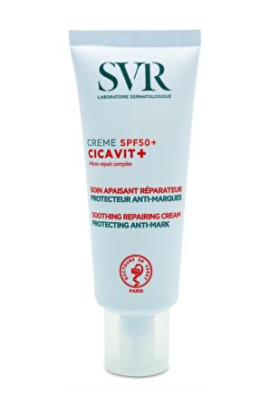 Svr Cicavit+ 50+ Faktör Hasarlı-Tahriş Olmuş Ciltler İçin Leke Karşıtı Yüz Güneş Koruyucu Krem 40 ml