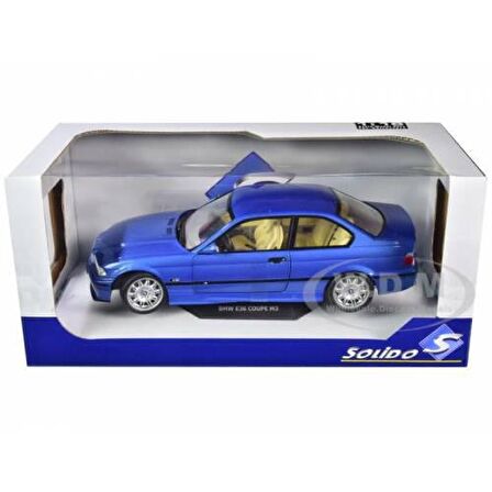 Solido 1:18 Diecast Model Araba BMW E36 COUPE M3 Blue Estoril