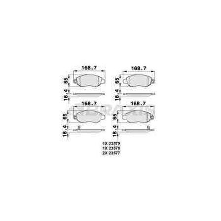 ON FREN BALATASI TRANSIT V184 02-06 ARKADAN CEKER - BRAXIS AB0047