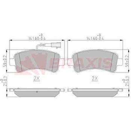 FREN BALATASI ARKA FISLI DUCATO 14- - BOXER 14- - JUMPER 14- - BRAXIS AA0614