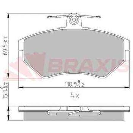 ON FREN BALATASI CORDOBA 96-99 IBIZA 93- TOLEDO 92-98 - BRAXIS AA0616
