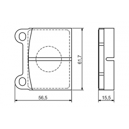 FREN BALATASI ARKA W126 85-91 C126 87-91 W116 75-80 C107 74-81 - BRAXIS AB0603