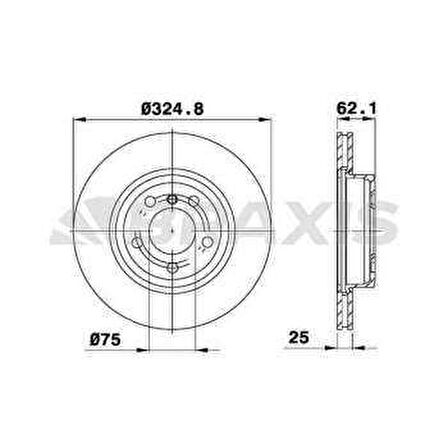 ON FREN DISKI BMW  X3 E83 325mm - BRAXIS AD0233