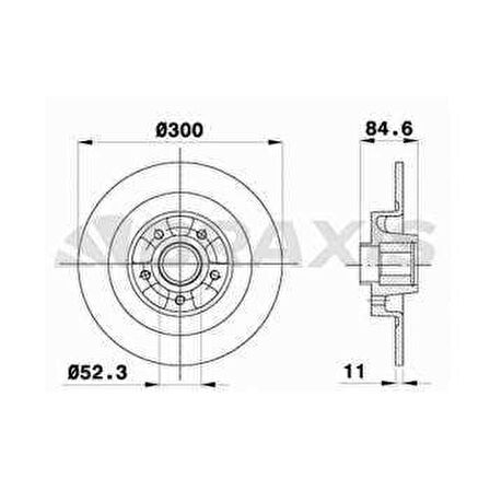 ARKA FREN DISK AYNASI SENSOR HALKASI ILE ESPACE IV 1.9DCI - 2.0 - 2.0T - 2.2DCI - 3.0DCI - 3.5 V6 11 - 02- VELS - BRAXIS AD0338