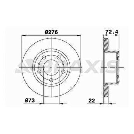 ON FREN DISK AYNASI IVECO DAILY 99 2.8TD 2.3TD - BRAXIS AD0364