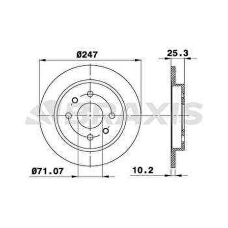 ARKA FREN DISK AYNASI P106 P206 P306 XSARA XSARA II ZX SAXO 1.8 2.0 2.0I 2.0GTI HAVA SOGUTMASIZ - BRAXIS AE0097