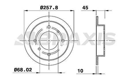 ARKA FREN DISK AYNASI DUZ PRIMERA P10 P11 96>02 1.6 2.0 ALMERA II 1.5 00>06 258X4