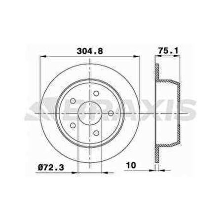 ARKA FREN DISKI JEEP GRAND CHEROKEE II 99-05 - BRAXIS AD1029