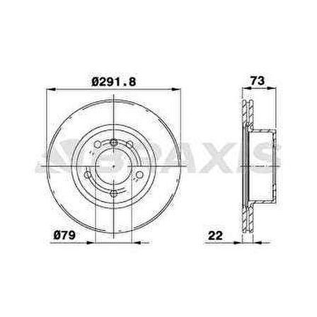 FREN DISKI ON HAVALI BMW E81 E82 E87 E88 E90 - BRAXIS AD0204