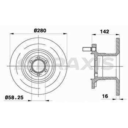 ON FREN DISK AYNASI DAILY II 2.5TD - BRAXIS AD1057