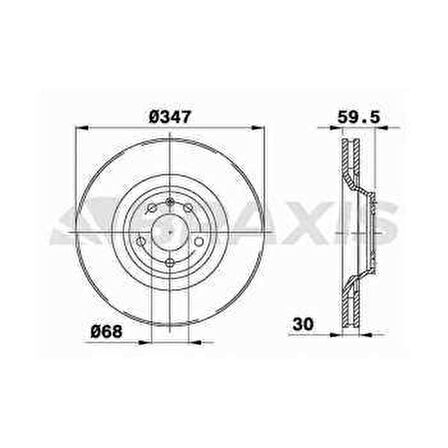 ON FREN AYNASI A6 AVANT ALLROAD 04-11 - BRAXIS AD1086