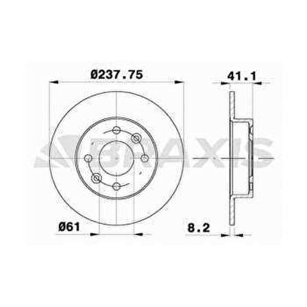 ON FREN DISK AYNASI TWINGO R5 EXPRES 1.0 - 1.1 - 1.2 - BRAXIS AE0067