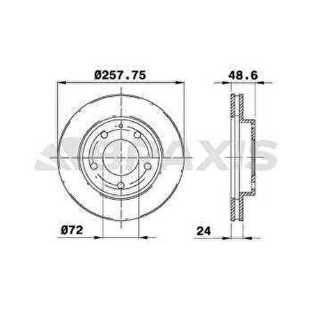 ON FREN DISK AYNASI HAVALI MAZDA 626 FS 92-97 MX 6 92-97 285X5 - BRAXIS AE0215