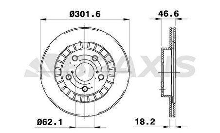 ON FREN AYNASI HAVALI TOYOTA RAV 4 96-00 (302X5)
