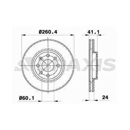ON FREN DISK AYNASI 4 BIJON CORSA C COMBO C TIGRA B MERIVA A - BRAXIS AE0056