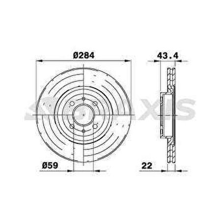 ON FREN DISK AYNASI BRAVO I II CROMA DOBLO IDEA LINEA MAREA STILO ALFA 155 1.2 - 1.3 - 1.4 - 1.6 - 1.8 - 1.9 - 2 - BRAXIS AE0054