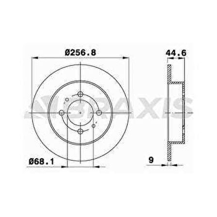 ARKA FREN DISK AYNASI NISSAN 100NX ALMERA SUNNY - BRAXIS AE0582